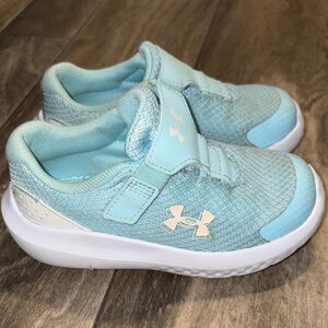Under Armour Kids' Aqua and White Sneakers